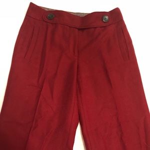 Brick red wide leg J.Crew wool trousers!